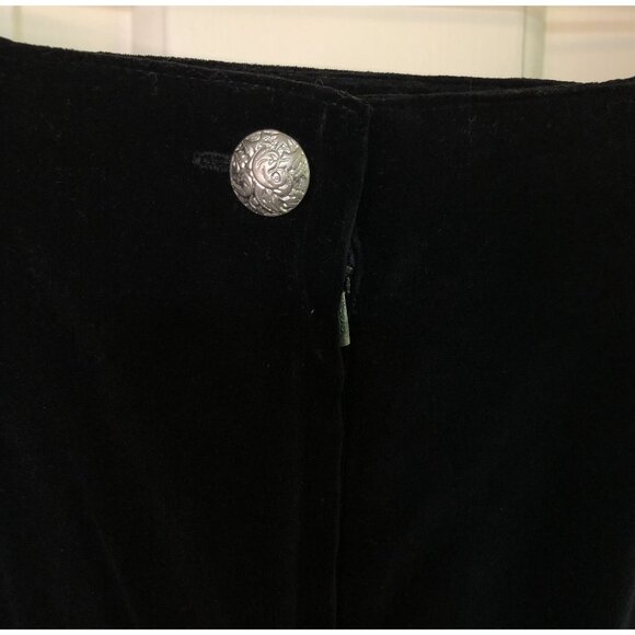 Vintage Black Velvet Pencil Skirt Women’s Size 14 Witchy Grunge Dark Romantic - Picture 3 of 8